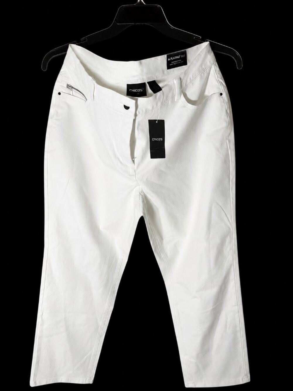 3 Chico's White "So Slimming" Ankle Pants
